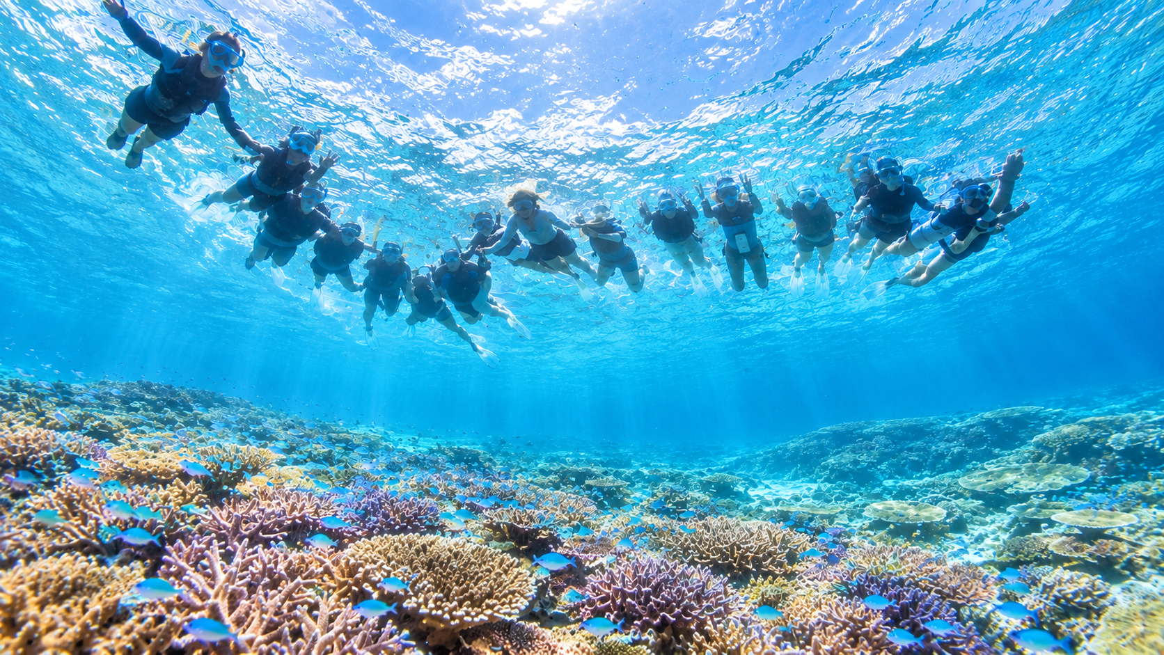 古宇利島の海を楽しむシュノーケリング